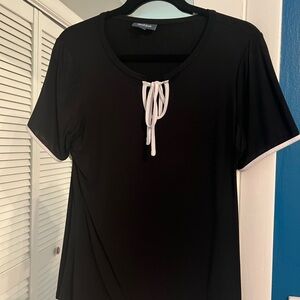 Modcloth Black Top with White Accents